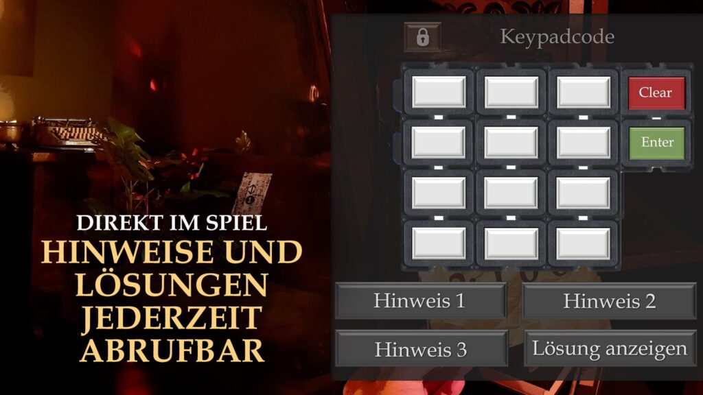 Keypadcode im Escape Game Online